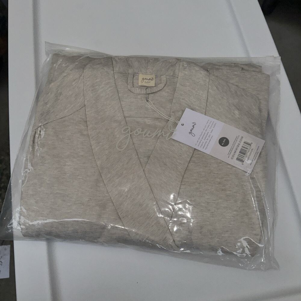 Goumi Kids Robe Soft Bamboo Organic Cotton Storm Grey Size XS/SM great Gift